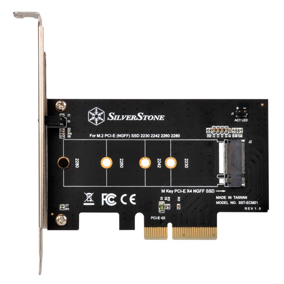 SilverStone ECM21 M.2 (NGFF) �� PCI-E x4 �����ץ������� (SST-ECM21)
