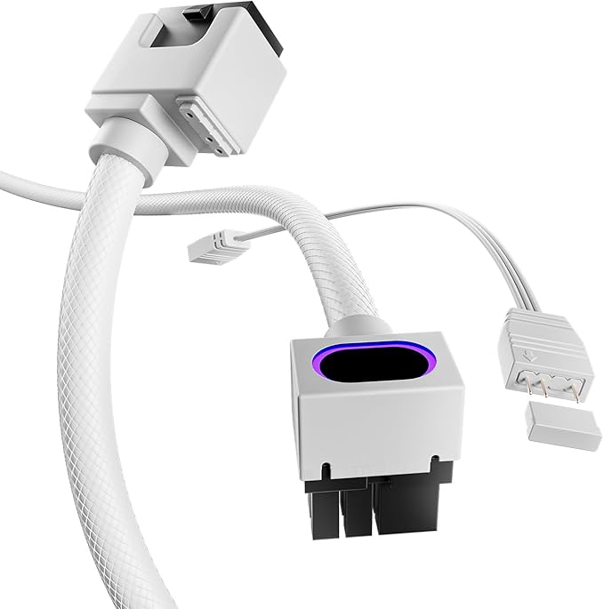 ASIAHORSE Hydrus ARGB PSU Extension Cable 8PIN-GPU Type-B 30CM White