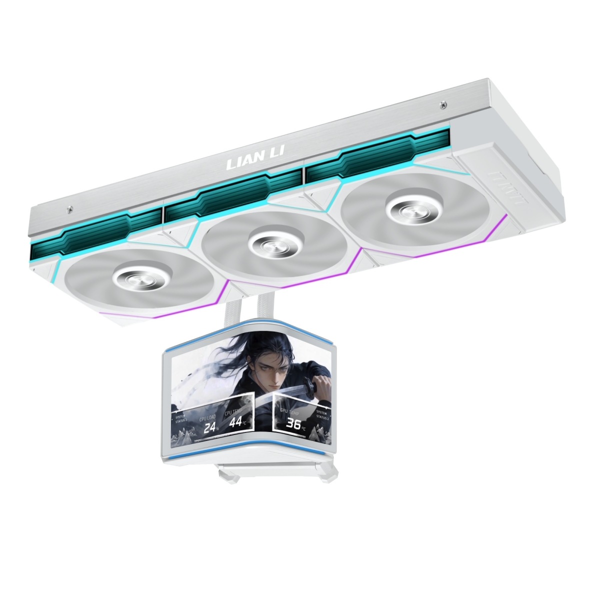 �ڼ�󤻾��ʡ�Ǽ���׳�ǧ�� Lian Li HydroShift II OLED CURVED 360 TL White