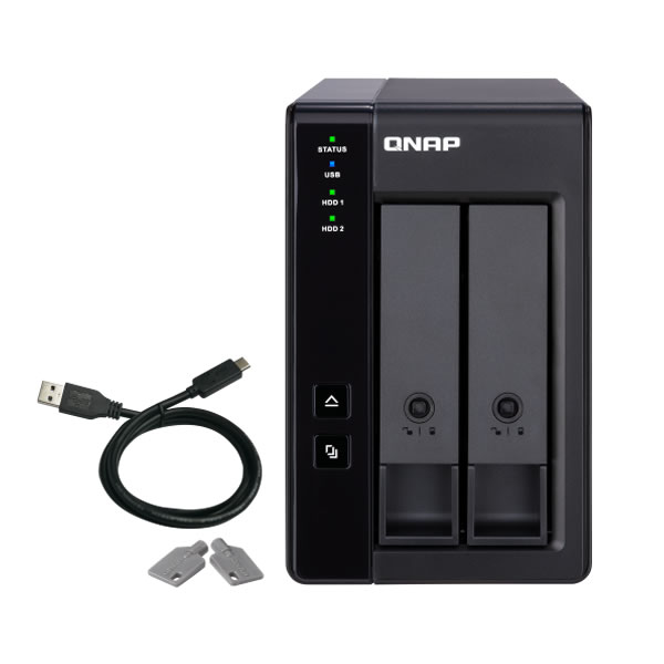 QNAP TR-002 2�٥� USB 3.0 RAID ��ĥ���󥯥������㡼 2.5/3.5�����