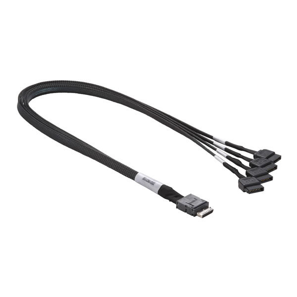 CBL-SAST-0933 50cm OCuLink to 4 SATA Cable Supermicro