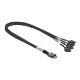 CBL-SAST-0933 50cm OCuLink to 4 SATA Cable Supermicro