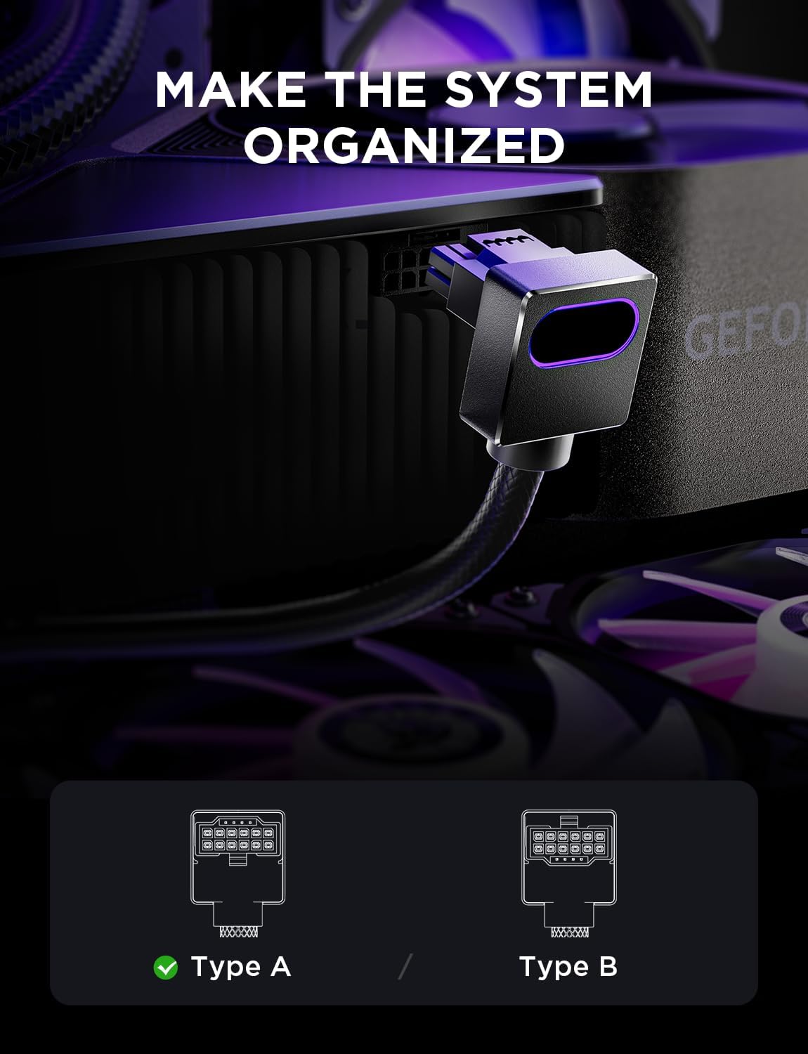 ASIAHORSE Hydrus ARGB PSU Extension Cable 16PIN-GPU Type-A 50CM