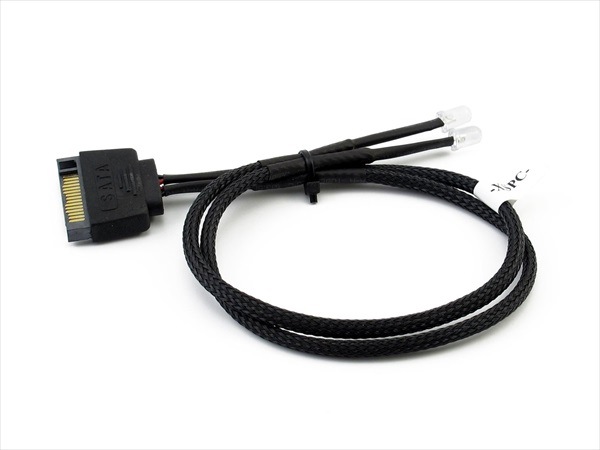 XSPC Twin 5mm LED SATA Wire (White)