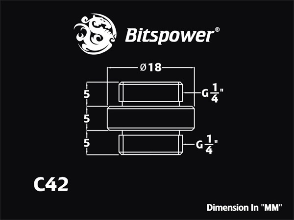 Bitspower Mini Dual G1/4 Fitting