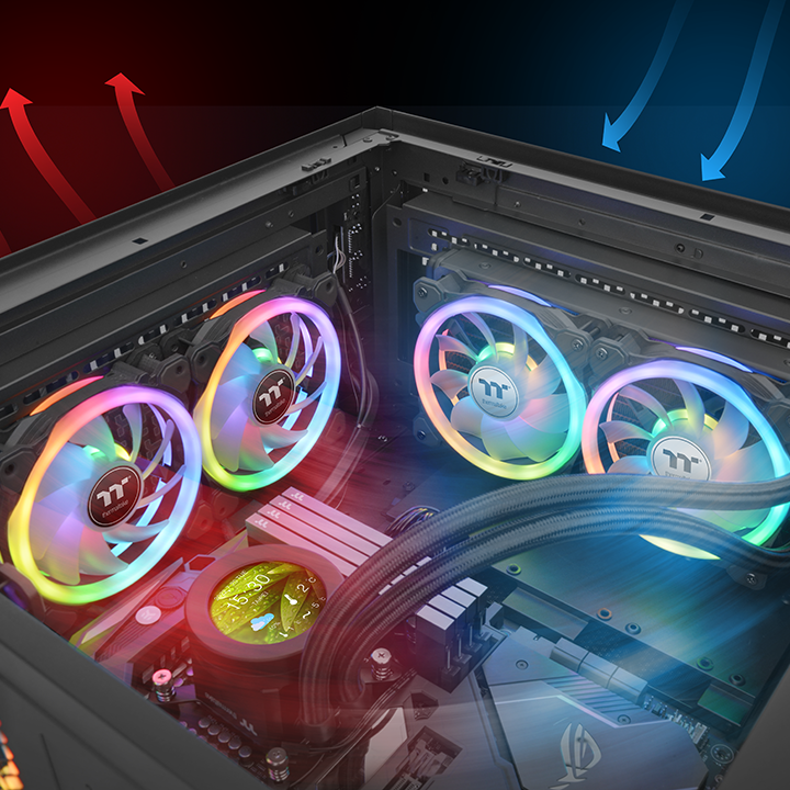 【配信特価】Thermaltake SWAFAN 14 RGB Radiator Fan TT Premium Edition 3Pack (CL-F138-PL14SW-A)