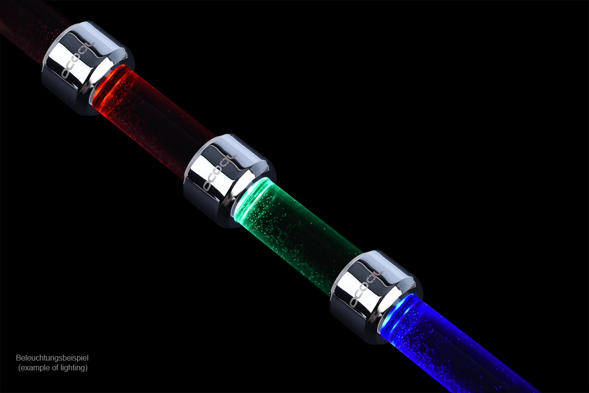 ACool Aurora HardTube LED ring 16mm chrome - RGB