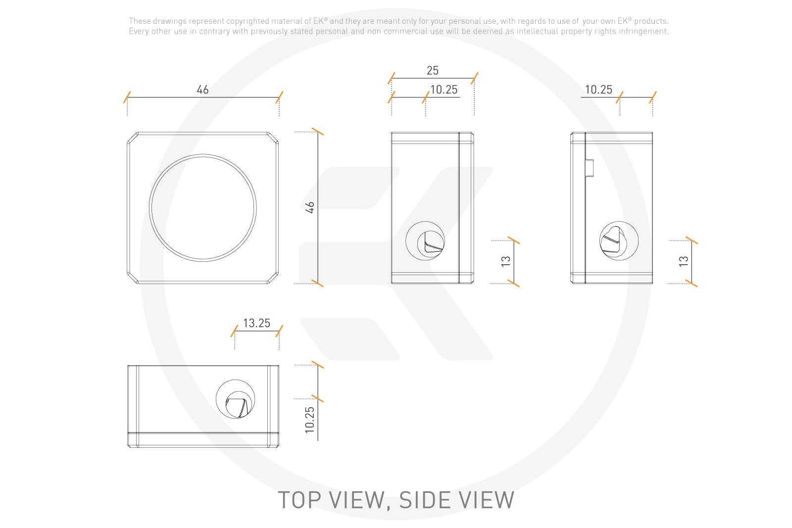 EK WaterBlocks EK-Quantum Flow Indicator D-RGB - Black
