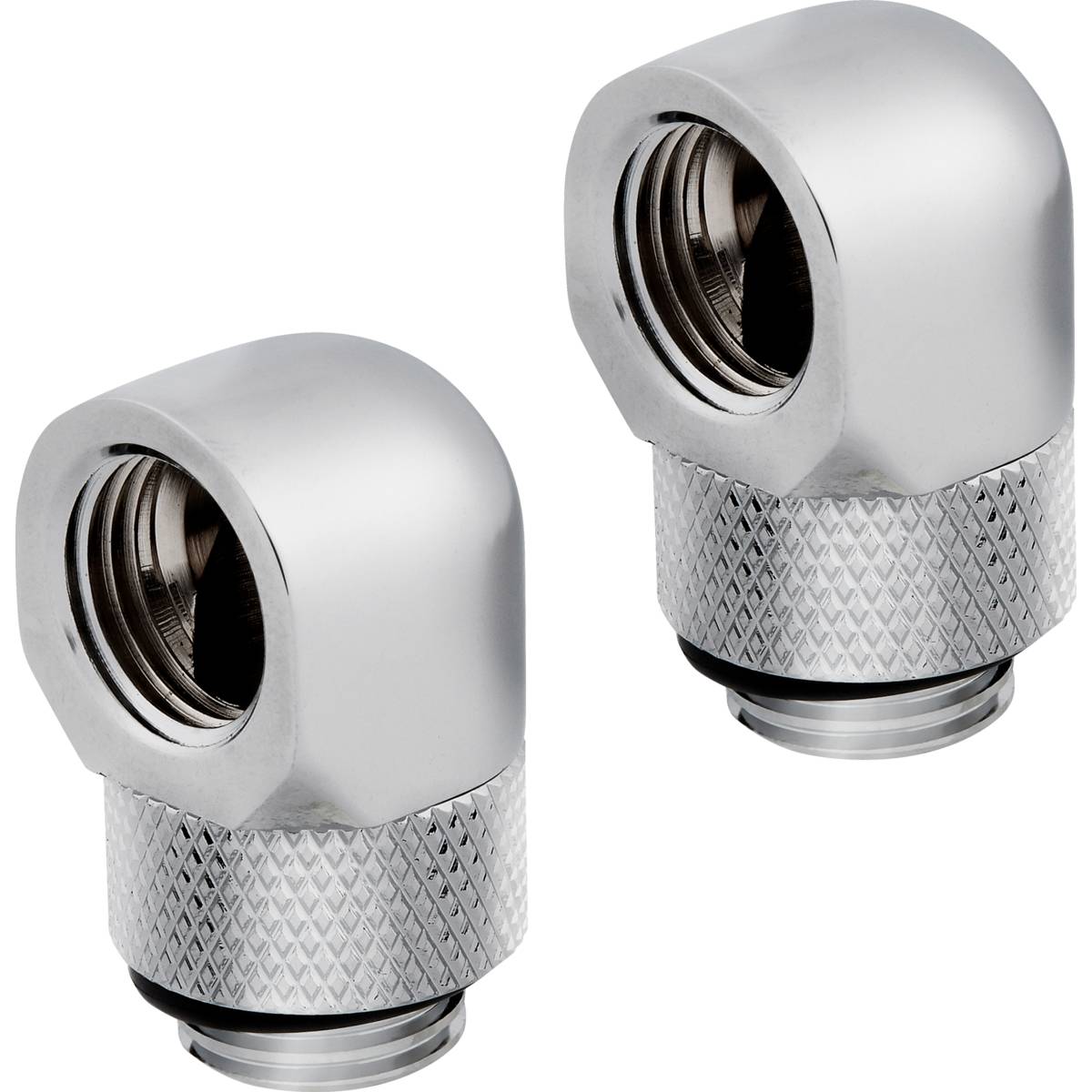 CORSAIR Hydro X Series 90�� Rotary Adapter Twin Pack - Chrome