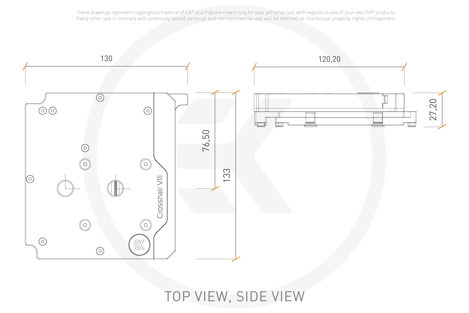 EK WaterBlocks EK-Quantum Momentum ROG Maximus XII Hero D-RGB - Plexi
