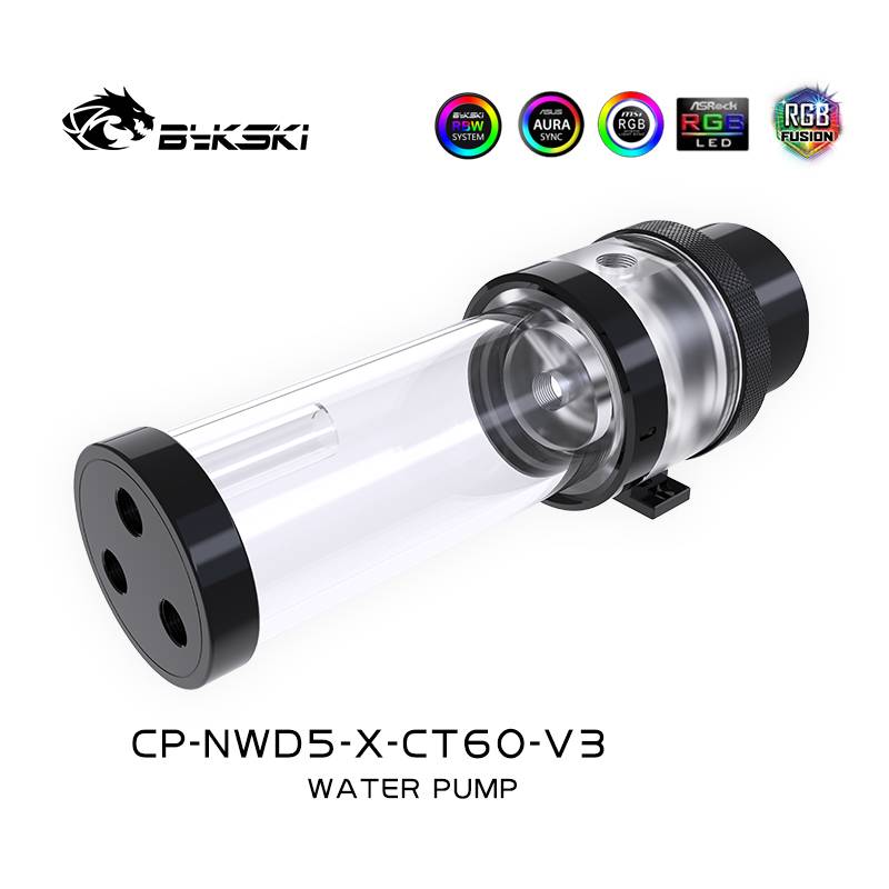 Bykski D5 Pump / 150mm PMMA Reservoir Combo - Black POM Model