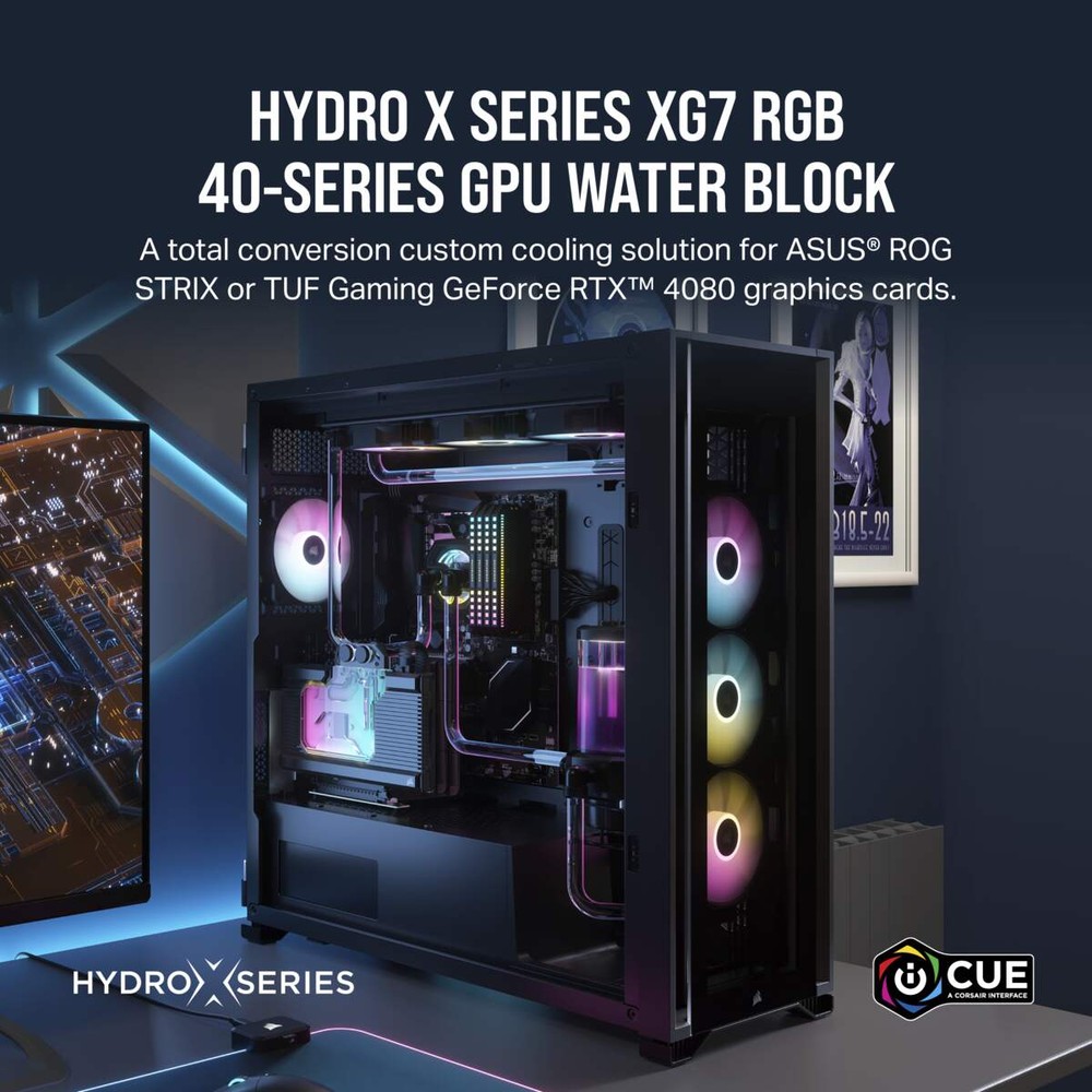 CORSAIR Hydro X Series XG7 RGB 40-SERIES GPU Water Block (4080 STRIX/TUF)