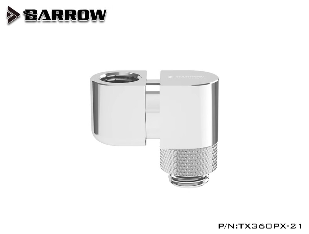 BARROW G1/4' 360��rotation offset adapter 21mm Shiny silver