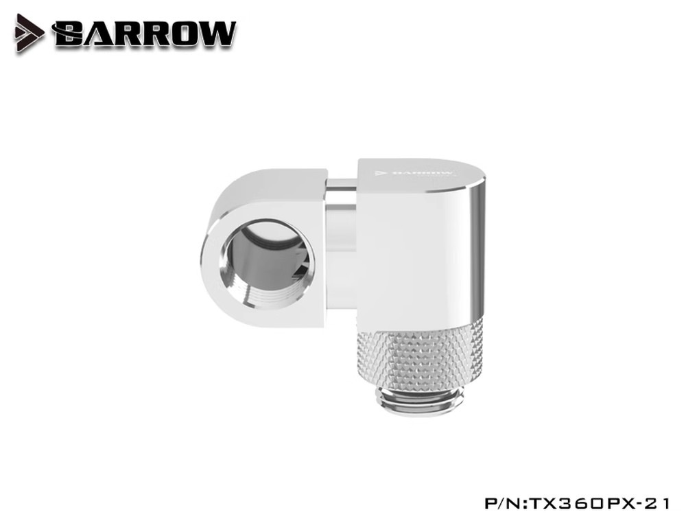 BARROW G1/4' 360��rotation offset adapter 21mm Shiny silver