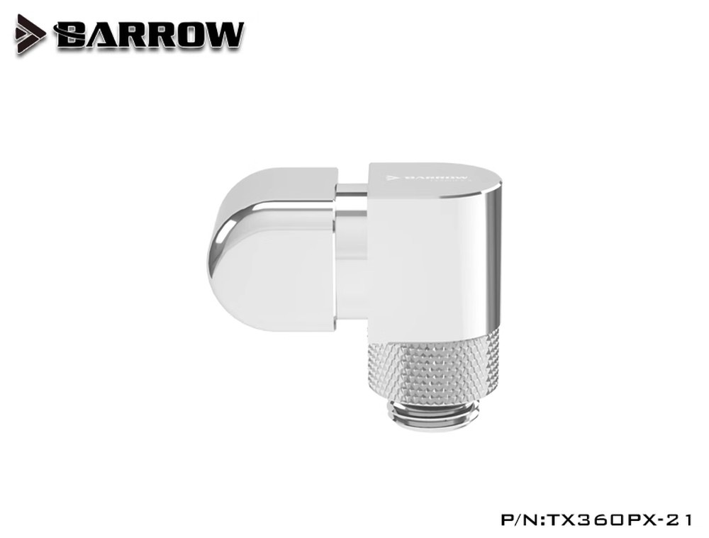 BARROW G1/4' 360��rotation offset adapter 21mm Shiny silver