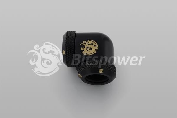 Bitspower Matt Black Enhance 90-Degree Dual Multi-Link Adapter