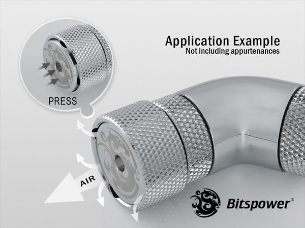 Bitspower G1/4"Silver Shining AIR-Exhaust Fitting