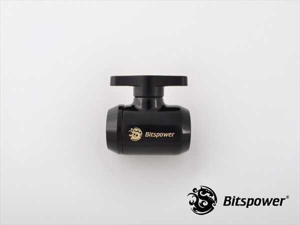 Bitspower Matt Black Mini Valve With Black Handle