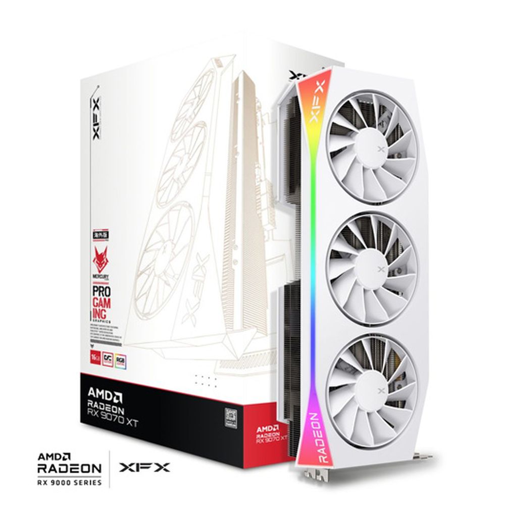 ڼ󤻾ʡǼ׳ǧ XFX Mercury AMD Radeon RX 9070XT OC White Gaming Edition with RGB