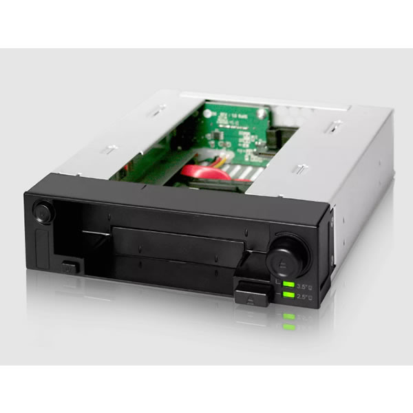 DuoSwap MB971SP-B 2.5/3.5����� SATA HDD/SDD 1����ܲ�ǽ 5.25������٥������� ICYDOCK