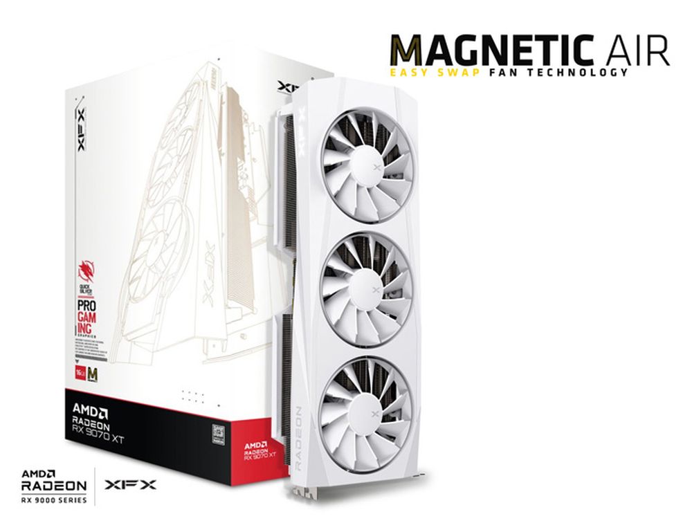 ڼ󤻾ʡǼ׳ǧ XFX Quicksilver AMD Radeon RX 9070XT White Magnetic Air Edition