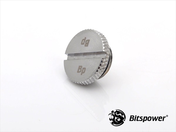 Bitspower G1/4" Silver Shining Low-Profile Stop Fitting