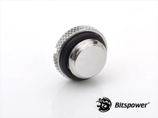 Bitspower G1/4" Silver Shining Low-Profile Stop Fitting
