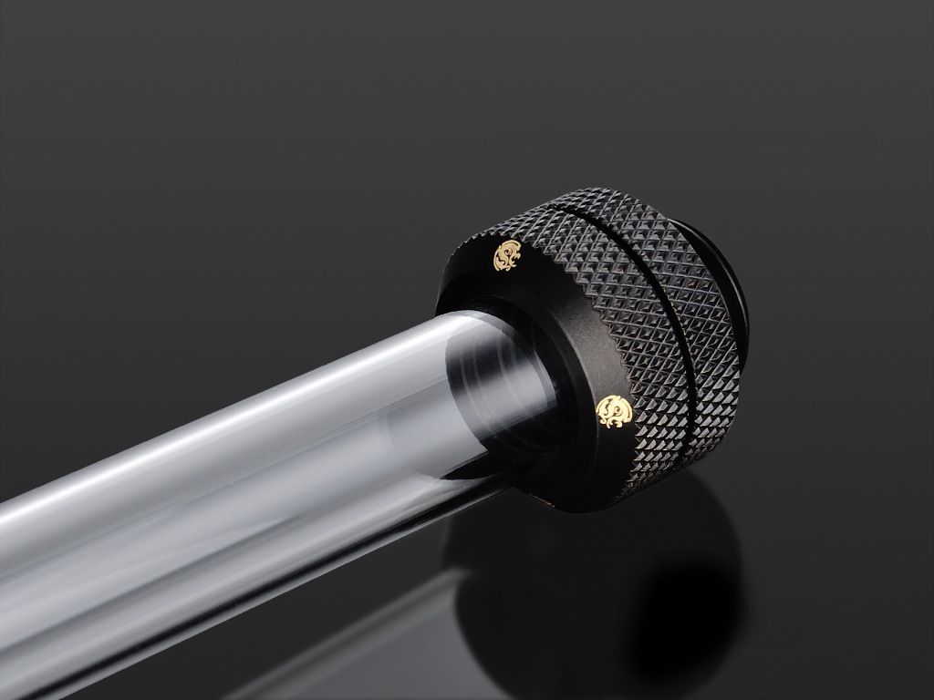 �ڥ����ȥ�å��ò��� Bitspower G1/4" Carbon Black Enhance Multi-Link For OD 12MM