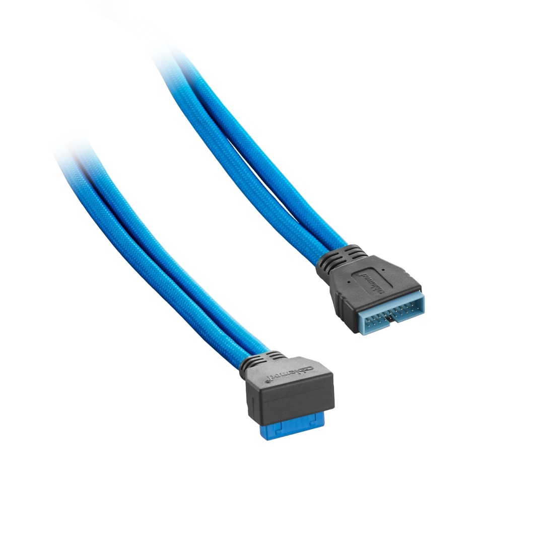 CableMod ModMesh Right Angle Internal USB 3.0 50cm - Light Blue (CM-CAB-RIU3-N50KLB-R)