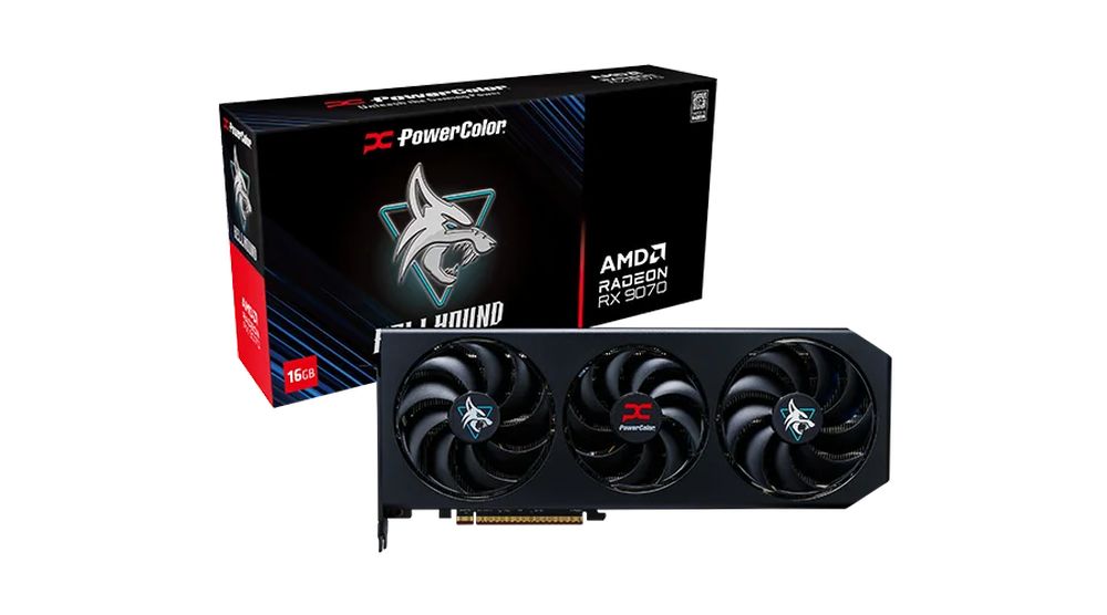 �����佪λ�� Powercolor Hellhound AMD Radeon RX 9070 16GB GDDR6