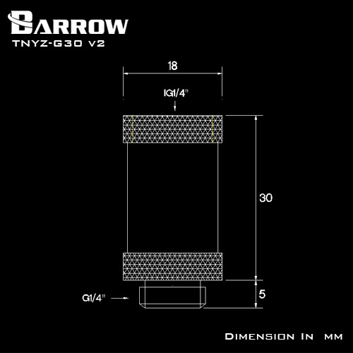 BARROW Male to Female Extender - 30mm V2 White