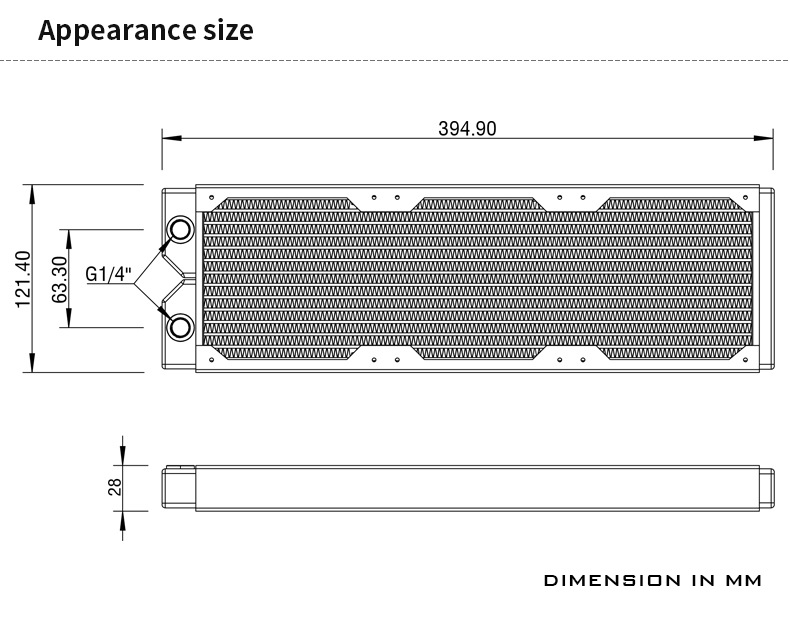 Barrow Dabel-a series copper Radiator (Thick:28MM)