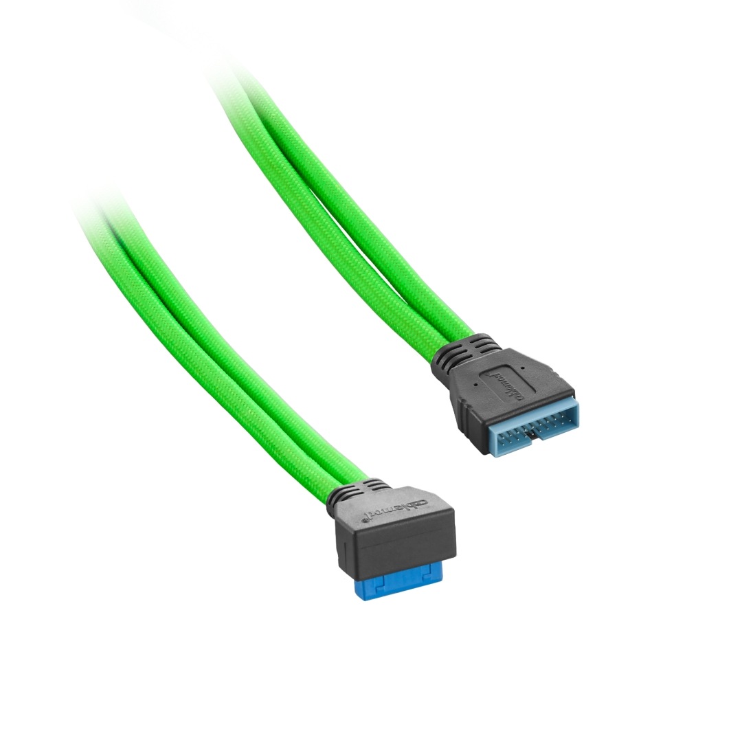CableMod ModMesh Right Angle Internal USB 3.0 50cm - Light Green (CM-CAB-RIU3-N50KLG-R)