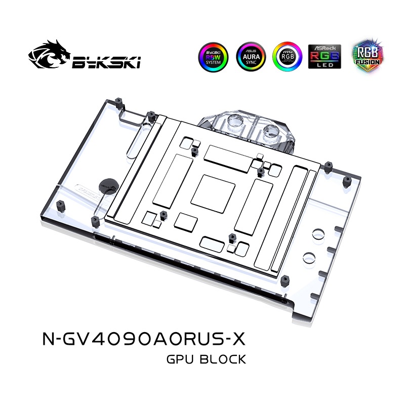 Bykski N-GV4090AORUS-X GPU BLOCK AORUS 4090 MASTER 24G
