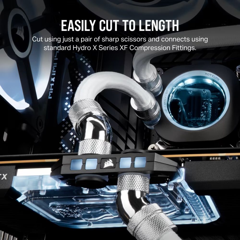 CORSAIR Hydro X Series XT Softline Mesh Tubing White | 水冷