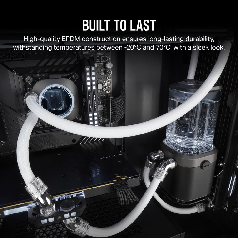 CORSAIR Hydro X Series XT Softline Mesh Tubing White | 水冷パーツ