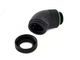�ڥ����ȥ�å��ò��� Bitspower Carbon Black Enhance Rotary G1/4" 60-Degree Multi-Link Adapter For OD 12MM