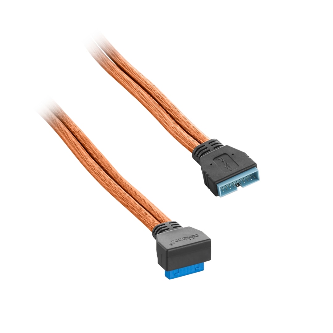 CableMod ModFlex Right Angle Internal USB 3.0 50cm - Orange (CM-CAB-RIU3-50KO-R)