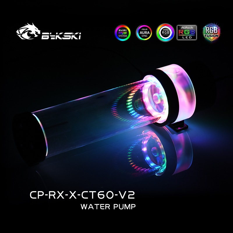 Bykski CP-RX-X-CT60-V2 100mm water tank and pump combination new mute integrated pump RGB/ Symphony