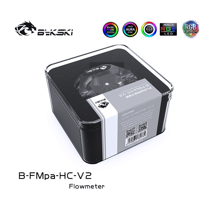 Bykski B-FMpa-HC-V2 Boutique Hexagonal transparent acrylic flow meter