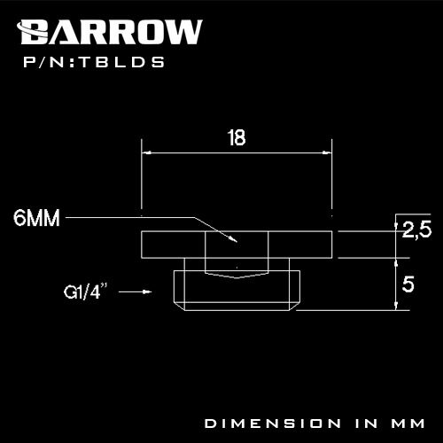 BARROW Ultra-thin Inner six angle Stop Plug Fitting Gold