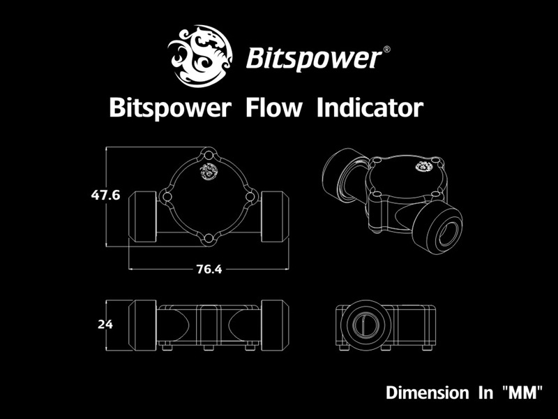 Bitspower Flow Indicator (Silver)