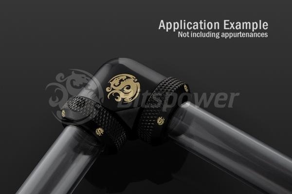 Bitspower Matt Black Enhance 90-Degree Dual Multi-Link Adapter