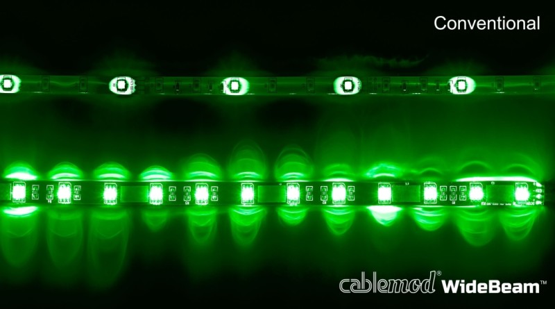 òCableMod WideBeam Magnetic LED Strip - 30cm - GREEN (CM-LED-15-M30KG-R)