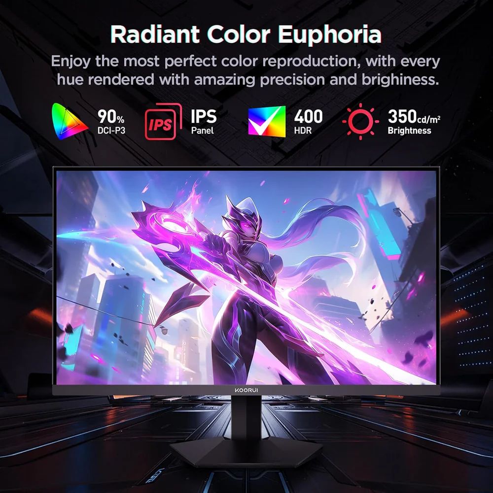代理店直送】 KOORUI G2421V 23.8インチ IPS 180Hz WQHD ゲーミング