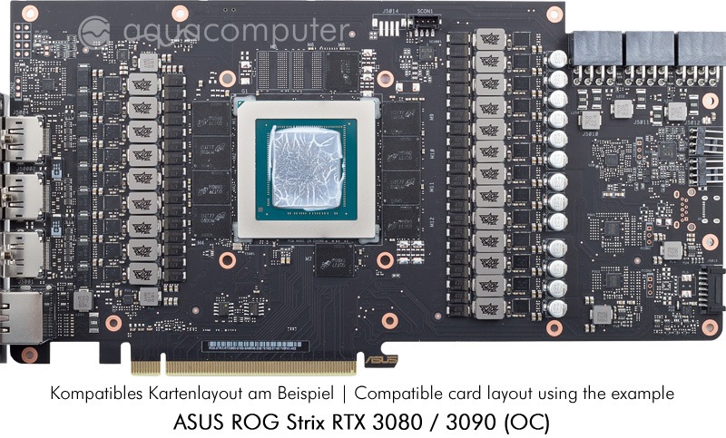 aquacomputer kryographics NEXT RTX 3080 Strix / RTX 3090 Strix, nickel plated version