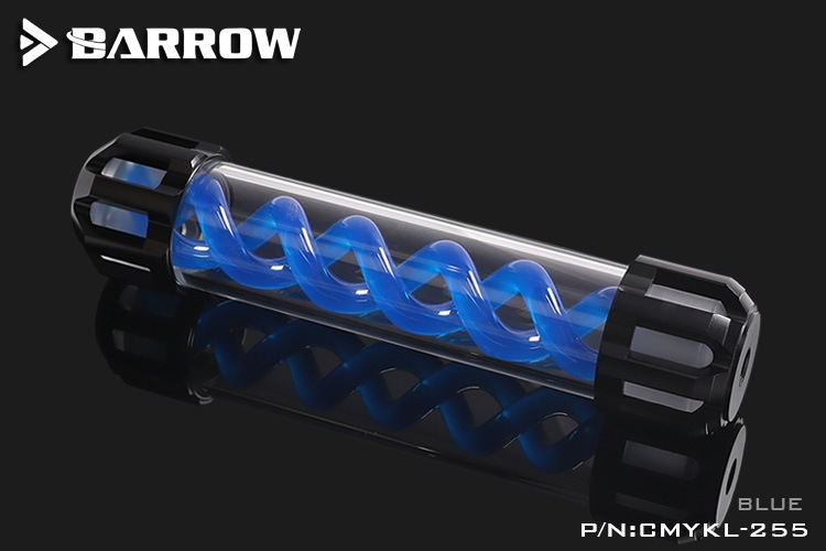 Barrow Composite version of multicolor T Virus Reservoir 255MM Blue spiral + classic black top cover w/LED