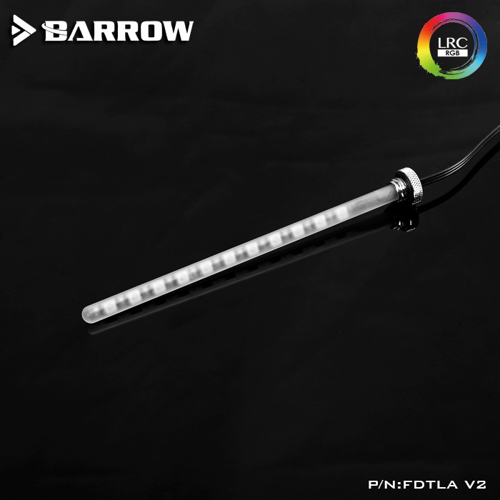 Barrow Composite version of multicolor T Virus Reservoir 255MM Blue spiral + classic black top cover w/LED