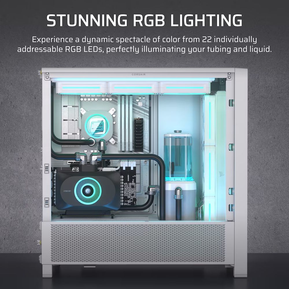 CORSAIR iCUE LINK XD6 RGB ELITE Pump/Reservoir Combo - White