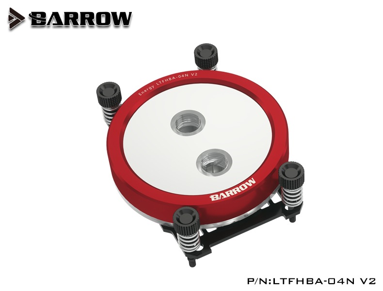 BARROW Jetting type micro waterway CPU block (Supreme Edition) for AMD AM4/5 platform Black bracket +blood red